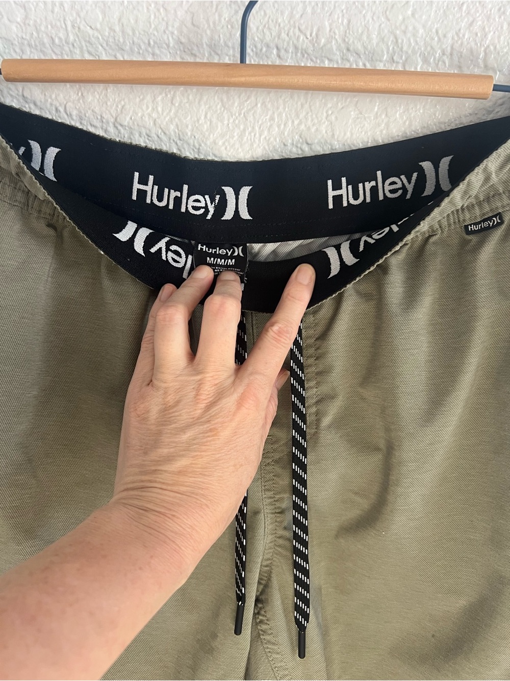 Hurley Olive Green Drawstring Joggers - Picture 2 of 3